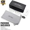 imageThe Fresh Minimalist Small Rectangular Sunglasses Clear Eyewear  Exquisite PackagingSilver  Blue Light Blocking Lens