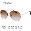 imageThe Fresh Oversize Rimless Ocean Color Lens Aviator Sunglasses Gift Box1gold