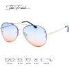 imageThe Fresh Oversize Rimless Ocean Color Lens Aviator Sunglasses Gift Box3gold