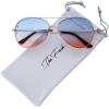 imageThe Fresh Oversize Rimless Ocean Color Lens Aviator Sunglasses Gift Box3gold