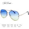 imageThe Fresh Oversize Rimless Ocean Color Lens Aviator Sunglasses Gift Box4gold