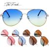 imageThe Fresh Oversize Rimless Ocean Color Lens Aviator Sunglasses Gift Box4gold