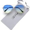imageThe Fresh Oversize Rimless Ocean Color Lens Aviator Sunglasses Gift Box4gold