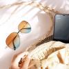 imageThe Fresh Oversize Rimless Ocean Color Lens Aviator Sunglasses Gift Box5gold
