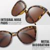 imageThe Fresh Polarized Cat Eye Designer Retro Vintage Sunglasses FR17264PDemi  Brown Gradient