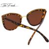 imageThe Fresh Polarized Cat Eye Designer Retro Vintage Sunglasses FR17264PDemi  Brown Gradient