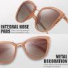 imageThe Fresh Polarized Cat Eye Designer Retro Vintage Sunglasses FR17264PLight Brown  Brown Gradient