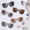 imageThe Fresh Polarized Cat Eye Designer Retro Vintage Sunglasses FR17264PLight Grey Beige  Grey Gradient