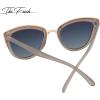 imageThe Fresh Polarized Cat Eye Designer Retro Vintage Sunglasses FR17264PLight Grey Beige  Grey Gradient