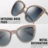 imageThe Fresh Polarized Cat Eye Designer Retro Vintage Sunglasses FR17264PLight Grey Beige  Grey Gradient