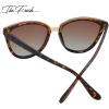 imageThe Fresh Polarized Cat Eye Designer Tip Pointed Sunglasses FR17266PDemi  Brown Gradient
