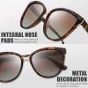 imageThe Fresh Polarized Cat Eye Designer Tip Pointed Sunglasses FR17266PDemi  Brown Gradient
