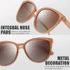 imageThe Fresh Polarized Cat Eye Designer Tip Pointed Sunglasses FR17266PLight Brown  Brown Gradient
