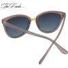 imageThe Fresh Polarized Cat Eye Designer Tip Pointed Sunglasses FR17266PLight Grey Beige  Grey Gradient