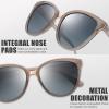 imageThe Fresh Polarized Cat Eye Designer Tip Pointed Sunglasses FR17266PLight Grey Beige  Grey Gradient