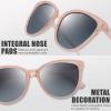 imageThe Fresh Polarized Cat Eye Designer Tip Pointed Sunglasses FR17266PPink Orange  Grey Gradient