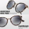 imageThe Fresh Polarized Classic Round Style Tip Pointed Sunglasses Vintage Trendy FR16124PDark Demi  Grey Gradient