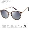 imageThe Fresh Polarized Classic Round Style Tip Pointed Sunglasses Vintage Trendy FR16124PDark Demi  Grey Gradient