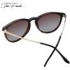 imageThe Fresh Polarized Classic Round Style Tip Pointed Sunglasses Vintage Trendy FR16124PDemi  Brown Gradient