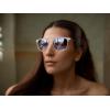 imageThe Fresh Polarized Classic Round Style Tip Pointed Sunglasses Vintage Trendy FR16124PMatte Grey Beige  Grey Gradient