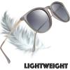 imageThe Fresh Polarized Classic Round Style Tip Pointed Sunglasses Vintage Trendy FR16124PMatte Grey Beige  Grey Gradient