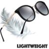 imageThe Fresh Polarized Classic Round Style Tip Pointed Sunglasses Vintage Trendy FR16124PShiny Black  Grey Gradient