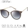imageThe Fresh Polarized Classic Round Style Tip Pointed Sunglasses Vintage Trendy FR16124PShiny Grey Beige  Grey Gradient