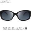 imageThe Fresh Polarized Vintage Classic Square Trendy Sunglasses  Exquisite PackagingBlackGrey  Grey Gradient