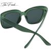 imageThe Fresh Retro Nude Cateye Sunglasses for Women Vintage Trendy Shades741201greenGrey