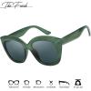 imageThe Fresh Retro Nude Cateye Sunglasses for Women Vintage Trendy Shades741201greenGrey