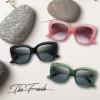 imageThe Fresh Retro Nude Cateye Sunglasses for Women Vintage Trendy Shades741201greenGrey