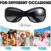 imageThe Fresh Trendy Classic Women Hot Fashion Rhinestones Sunglasses with Gift Box2black
