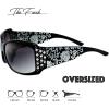 imageThe Fresh Trendy Classic Women Hot Fashion Rhinestones Sunglasses with Gift BoxL702crystal Black  Floral Eyewear