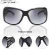 imageThe Fresh Trendy Classic Women Hot Fashion Rhinestones Sunglasses with Gift BoxL703crystal Black  Purple Floral