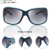 imageThe Fresh Trendy Classic Women Hot Fashion Rhinestones Sunglasses with Gift BoxL704crystal Greenblue  Floral Eyewear