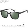 imageThe Fresh Trendy Square Sunglasses for Man Woman Fashion UV Protection Lens Men Women Sunnies Sunglasses625202 Black  G15 Green