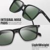 imageThe Fresh Trendy Square Sunglasses for Man Woman Fashion UV Protection Lens Men Women Sunnies Sunglasses625202 Black  G15 Green