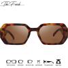 imageThe Fresh Trendy Women Hot Fashion Rhinestones Sunnies Sunglasses  Exquisite Packaging  FR17406R02demi  Brown