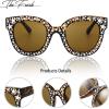 imageThe Fresh Women Cat eye Crystal Shades Sunglasses Gift Box2demi