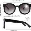 imageThe Fresh Womens Designer Inspired Oversized Round Circle Sunglasses Retro Fashion Style1black