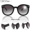 imageThe Fresh Womens Designer Inspired Oversized Round Circle Sunglasses Retro Fashion Style26black  Tortoise