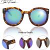 imageThe Fresh Womens Designer Inspired Oversized Round Circle Sunglasses Retro Fashion Style26black  Tortoise