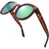 imageThe Fresh Womens Designer Inspired Oversized Round Circle Sunglasses Retro Fashion Style26black  Tortoise