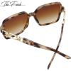 imageThe Fresh Womens Oversized Square Hybrid Butterfly Fashion Sunglasses  Exquisite Packaging738903demi  Gradient Brown