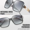 imageThe Fresh Womens Oversized Square Hybrid Butterfly Fashion Sunglasses  Exquisite Packaging738905crystal Grey  Gradient Grey