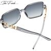 imageThe Fresh Womens Oversized Square Hybrid Butterfly Fashion Sunglasses  Exquisite Packaging738905crystal Grey  Gradient Grey