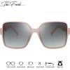 imageThe Fresh Womens Oversized Square Hybrid Butterfly Fashion Sunglasses  Exquisite Packaging738906crystal Pink  Gradient Grey