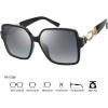 imageThe Fresh Womens Oversized Square Hybrid Butterfly Fashion Sunglasses  Exquisite Packaging7389p01black  Grey Polarized Lens