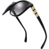 imageThe Fresh Womens Oversized Square Jackie O Cat Eye Hybrid Butterfly Fashion Sunglasses  Exquisite Packaging718801blackGold