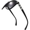 imageThe Fresh Womens Oversized Square Jackie O Cat Eye Hybrid Butterfly Fashion Sunglasses  Exquisite Packaging718802blackSilver
